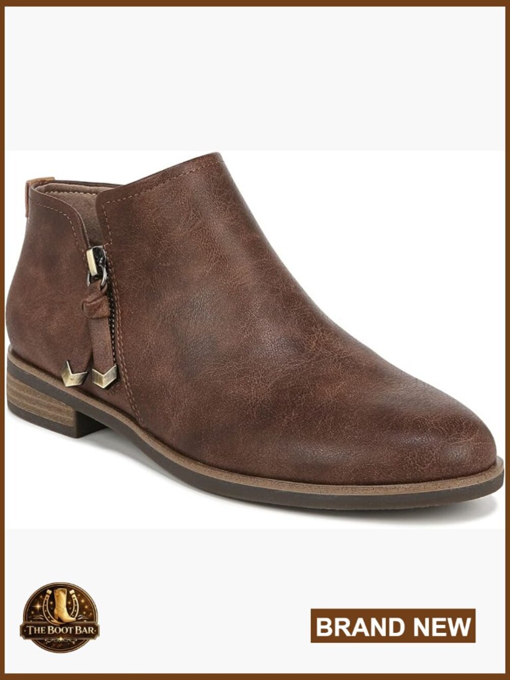Faux Suede Side Zip Ankle Bootie with Block Heel